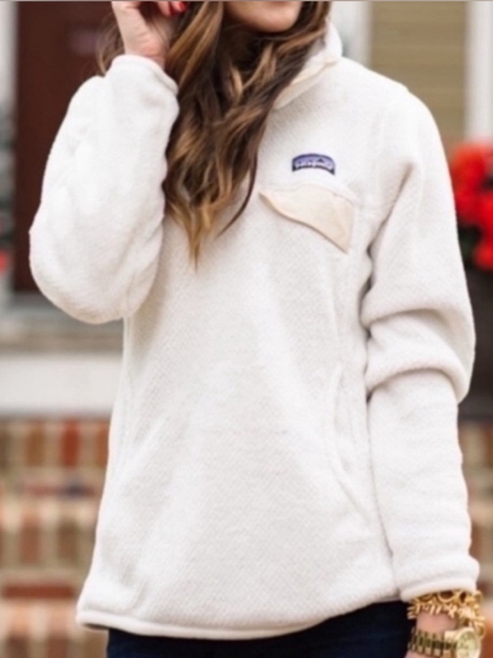 Patagonia Snap Women's Cream Fleece Pullover